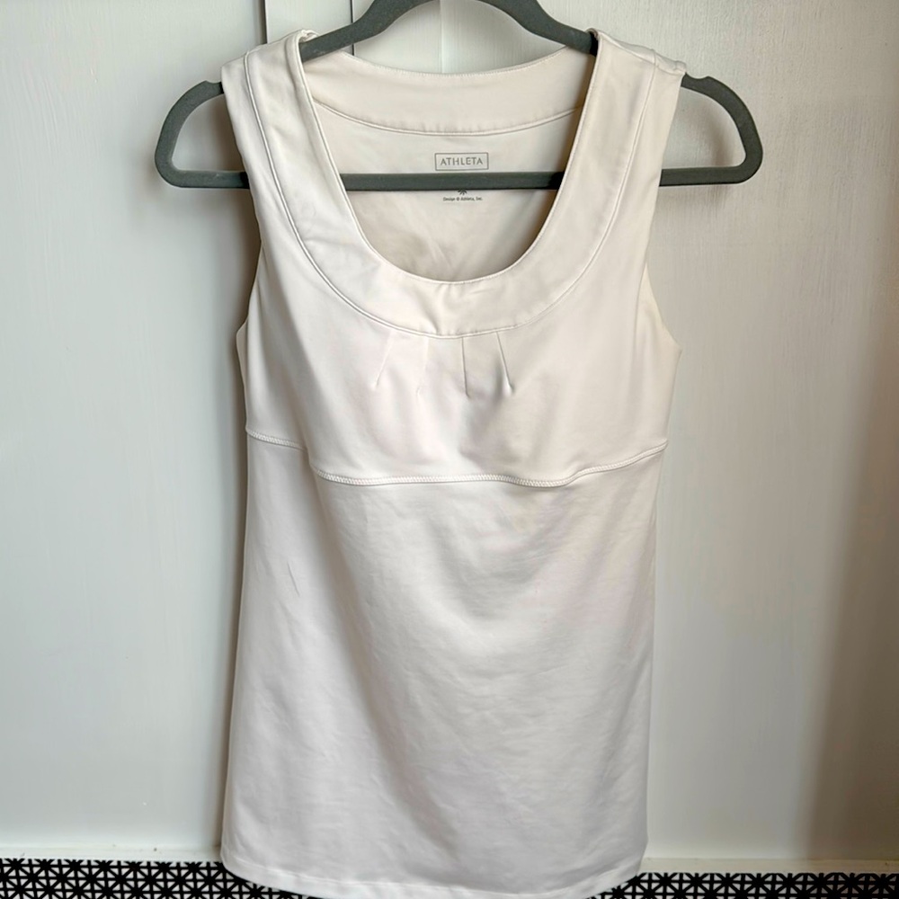Athleta White Sleeveless Bra Top